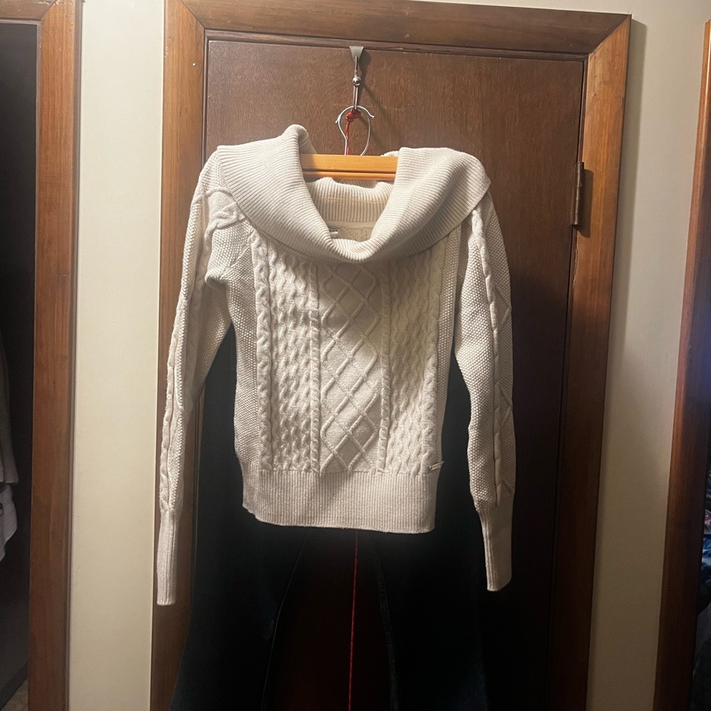 Guess Cream Cowl Neck Sweater